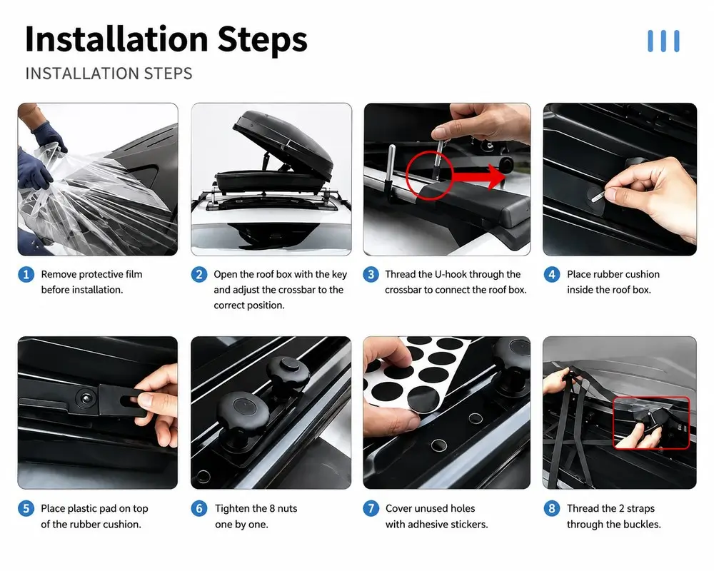 roof box installation steps