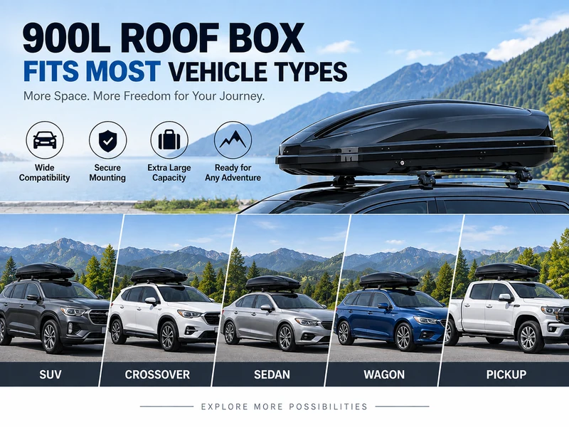 900L roof box fits most vehicle types
