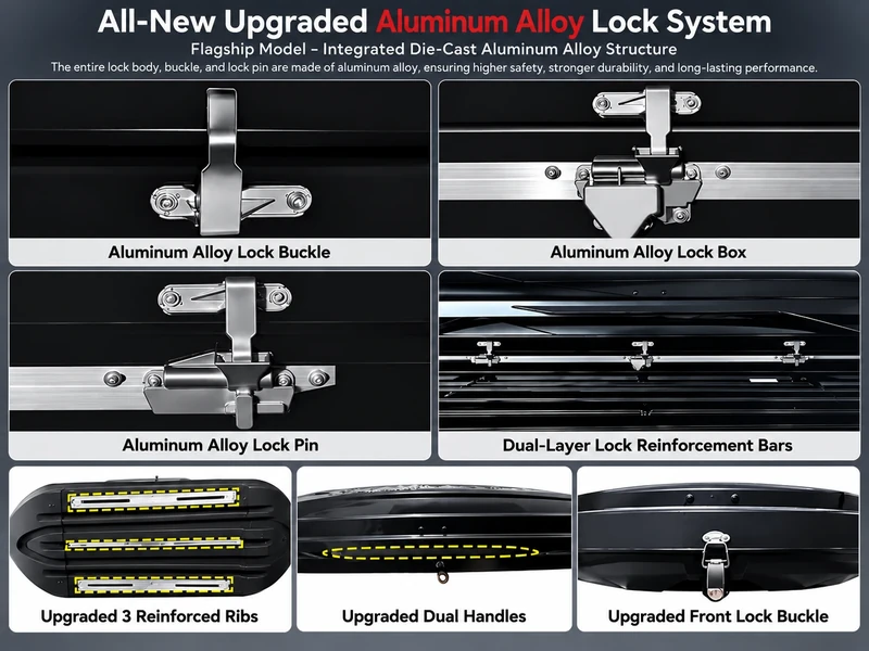 900L roof box upgraded product details and structural design