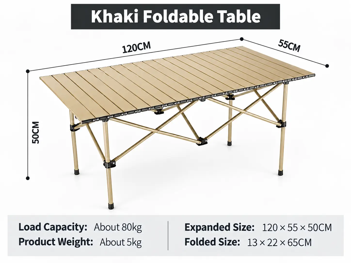 Khaki foldable table Khaki foldable table