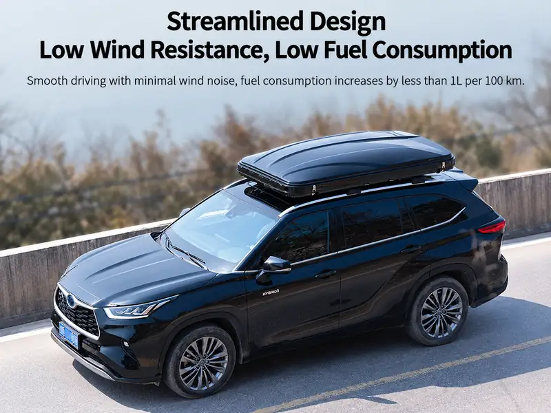 Streamlined rooftop tent design for low wind resistance