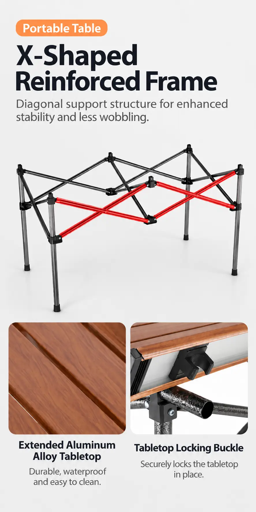 X-shaped reinforced frame