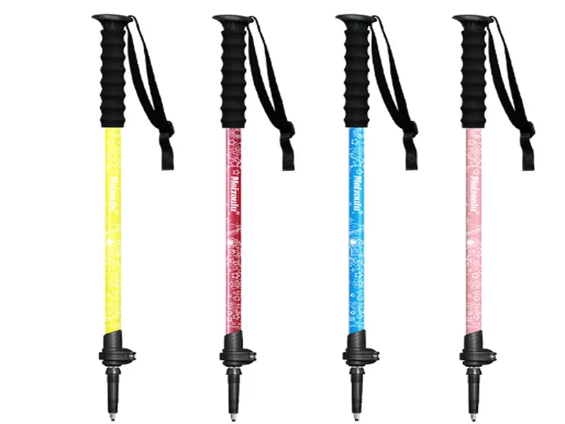 Children's Hiking Poles in Yellow, Red, Blue and Pink
