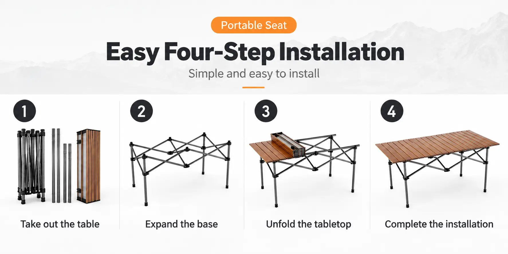 folding table installation