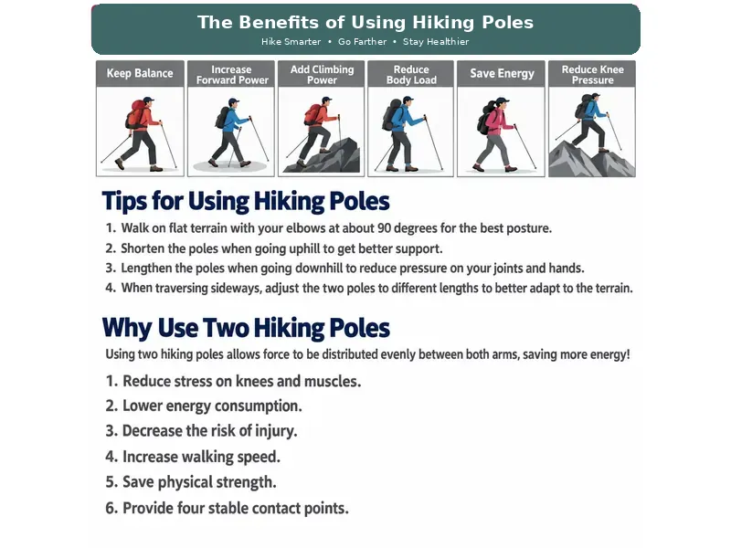 Hiking Poles Benefits and Usage Guide for Outdoor Hiking