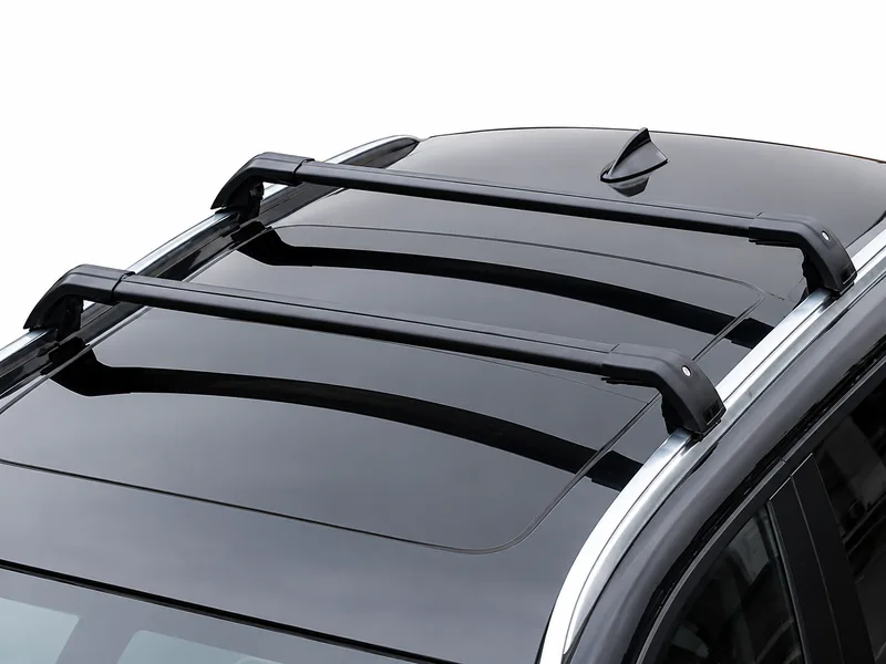 shark style black roof rack cross bars