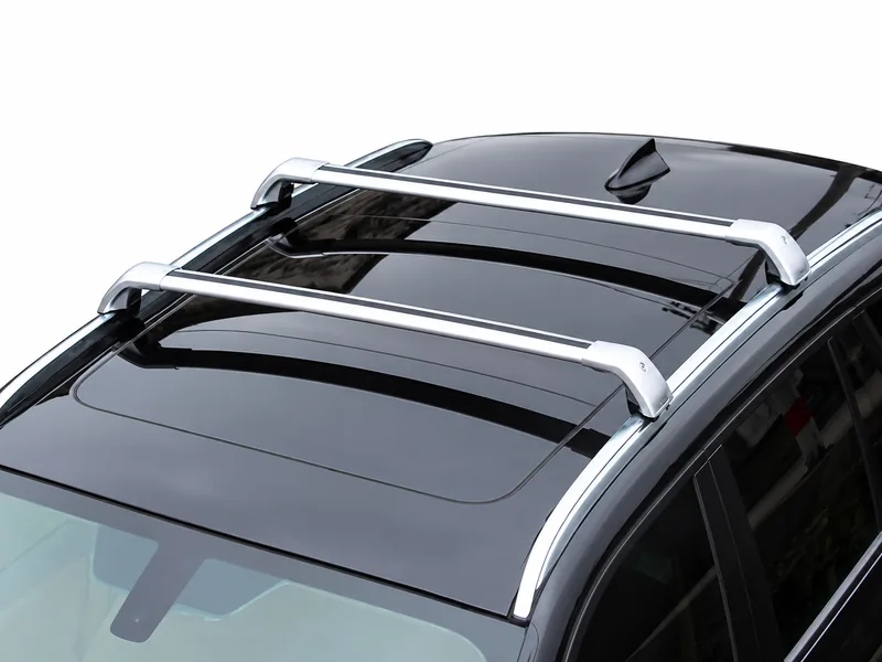 shark style silver roof rack cross bars